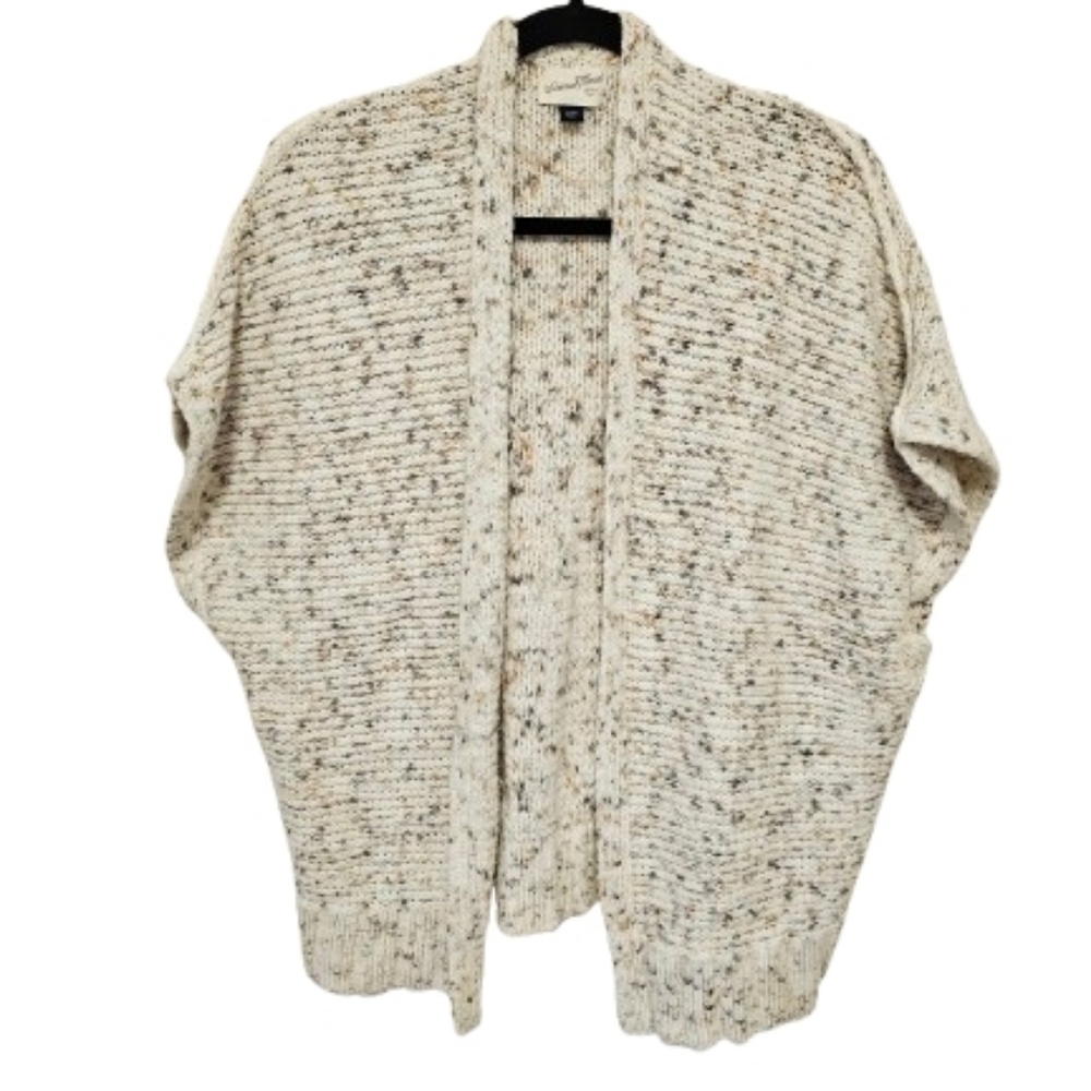 Universal Thread Cream Speckled Open-Front Sweater Cardigsn Size OSFM